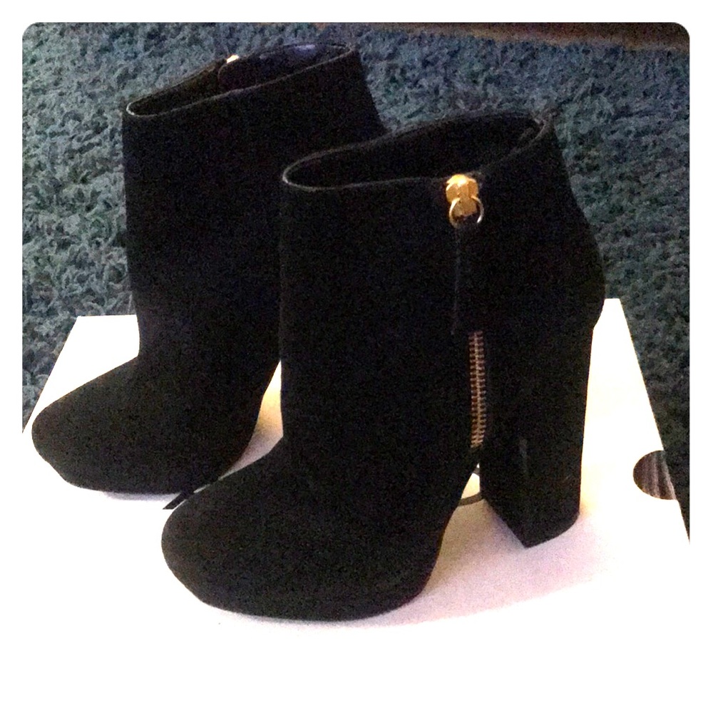 Aldo Black Suede Booties